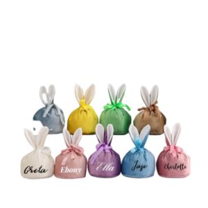 Personalised Velvet Easter Bunny Sack