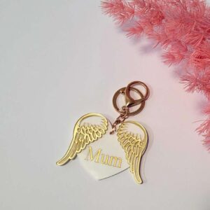 Memorial Angel Wings Keyring